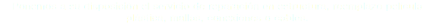 Ponemos a su disposición el servicio de reparación en estructura, reemplazo película plástica, mallas, conexiones o cables. 